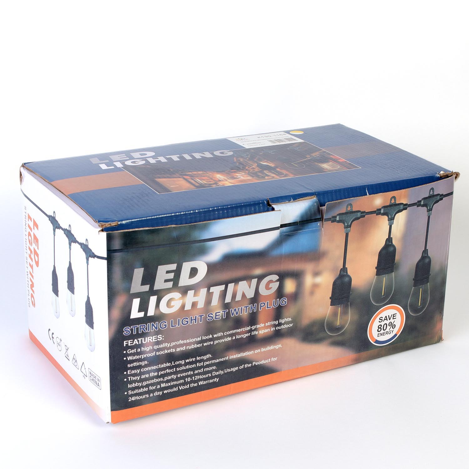 Гирлянда уличная ретро лампы накаливания IP44 10 м 20 LED 220В тепло-белая