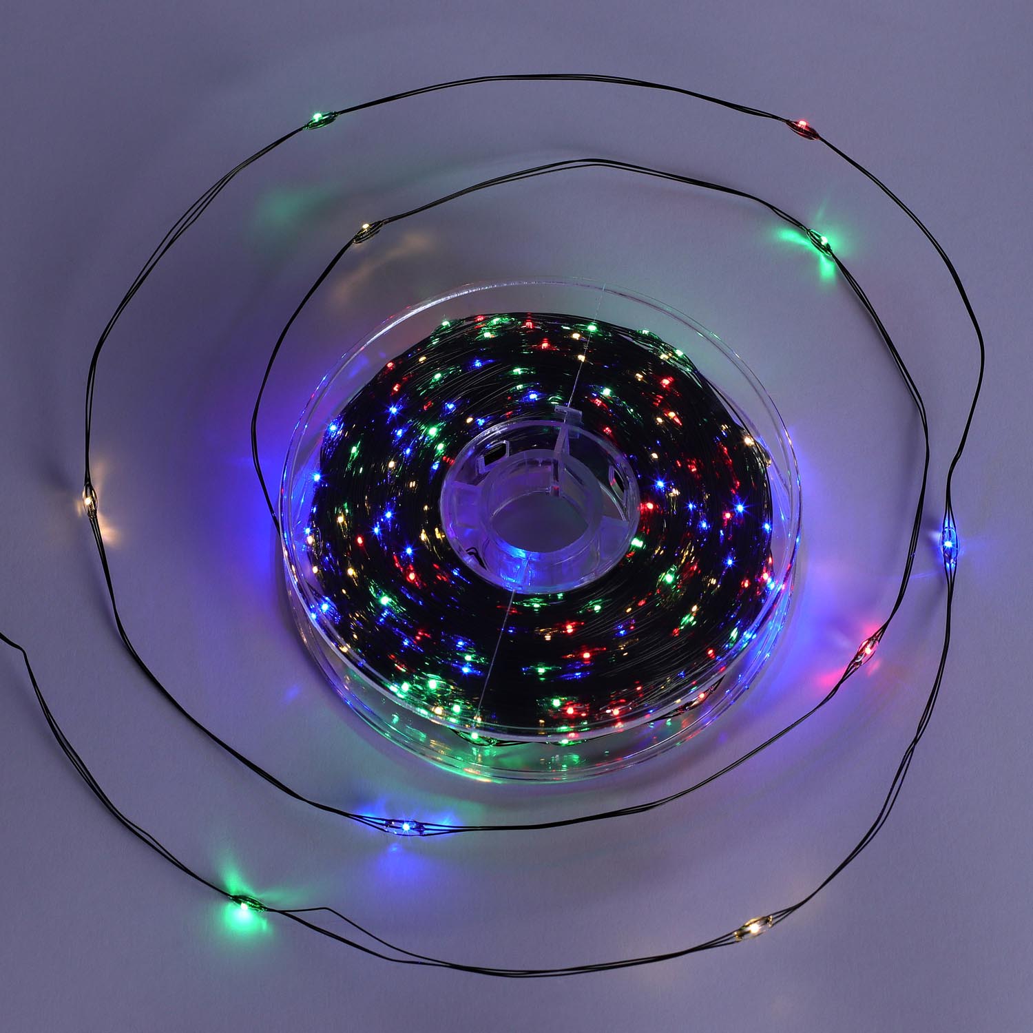 Гирлянда роса зеленый провод 500 LED 50 м IP44 с пультом ДУ цветная
