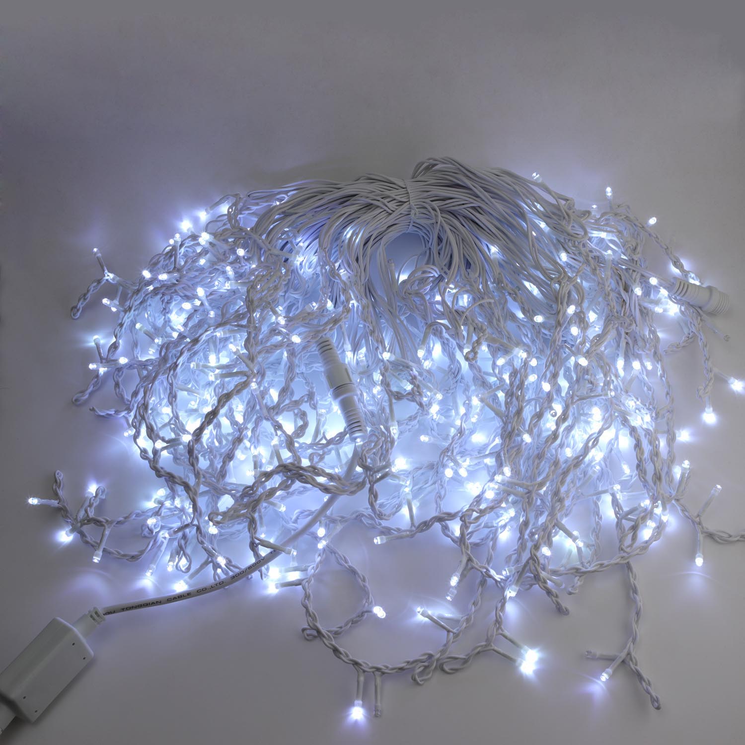 Бахрома уличная с эффектом флеш 450 LED 25 м IP44 белый провод белая