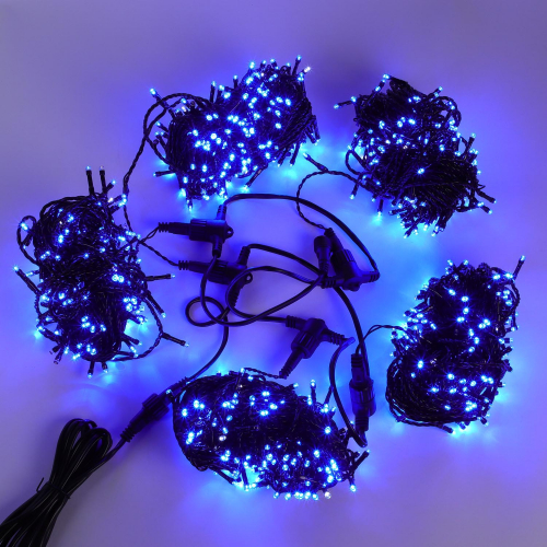 Гирлянда спайдер с эффектом мерцания 1000 LED 5*20 м 24V IP44 синяя