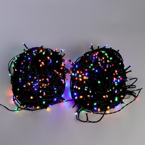 Гирлянда уличная 800 LED 100 м IP44 24V зеленый провод цветная