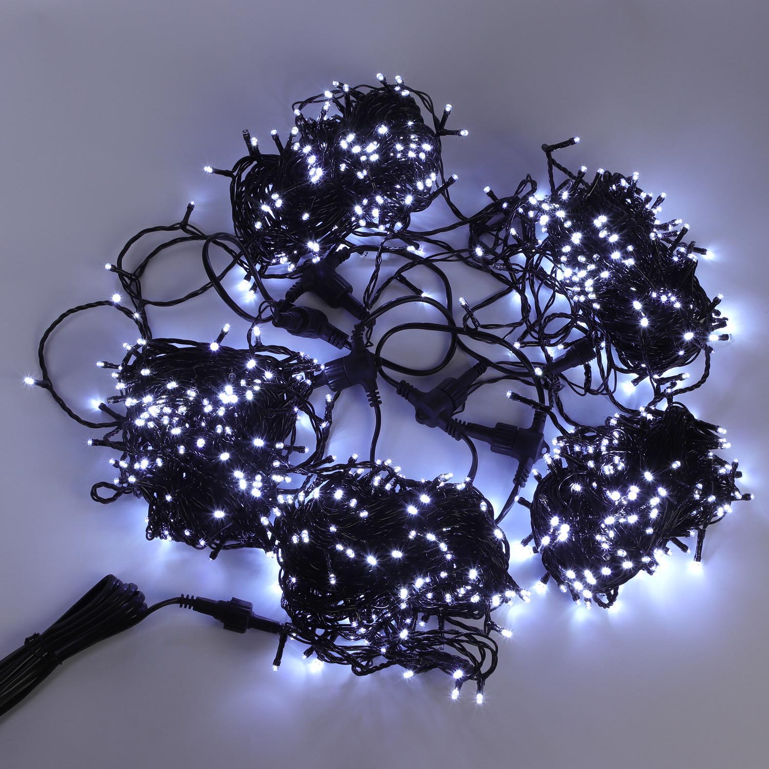 Гирлянда спайдер с эффектом мерцания 1000 LED 5*20 м 24V IP44 белая