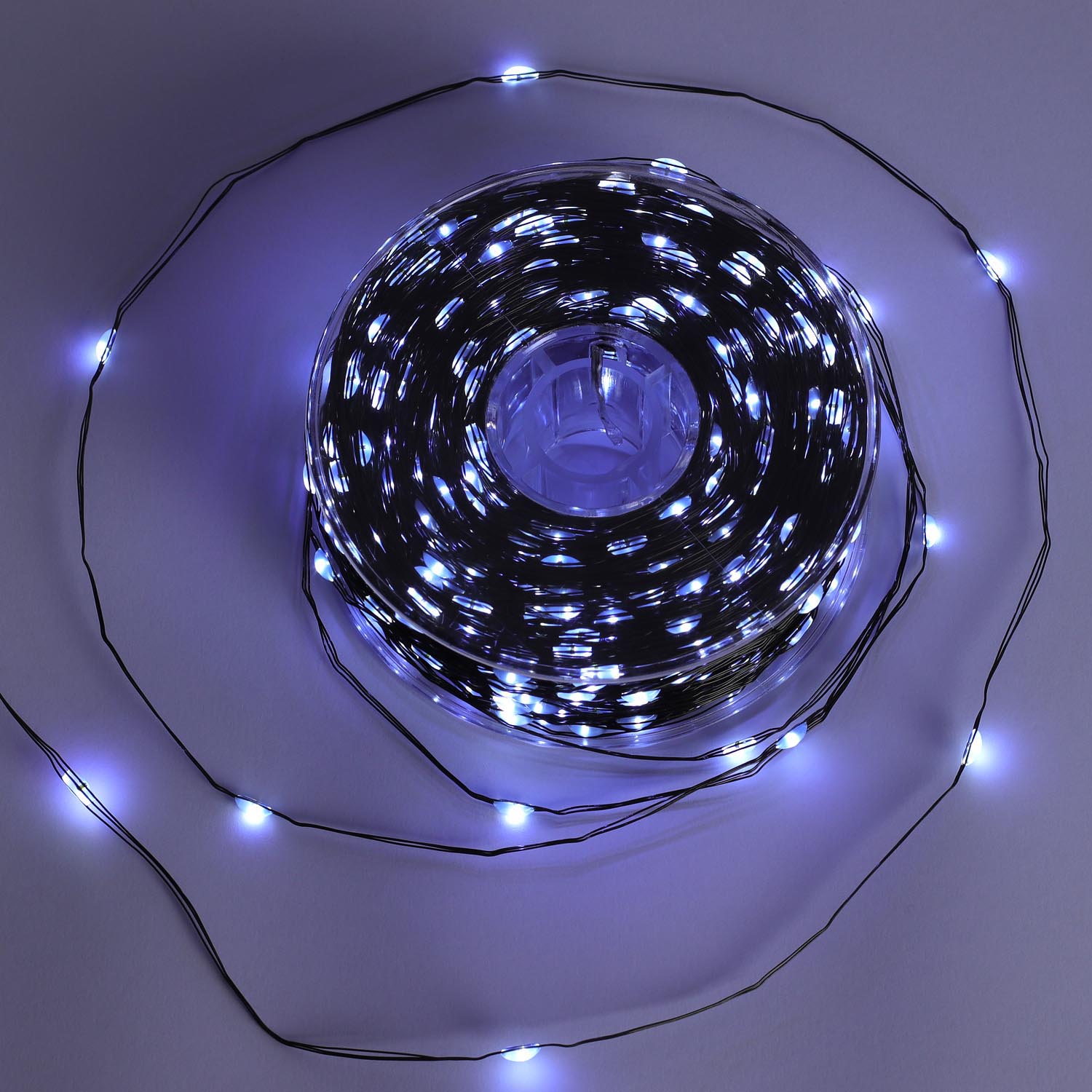 Гирлянда роса зеленый провод 1000 LED 100 м IP44 с пультом ДУ белая
