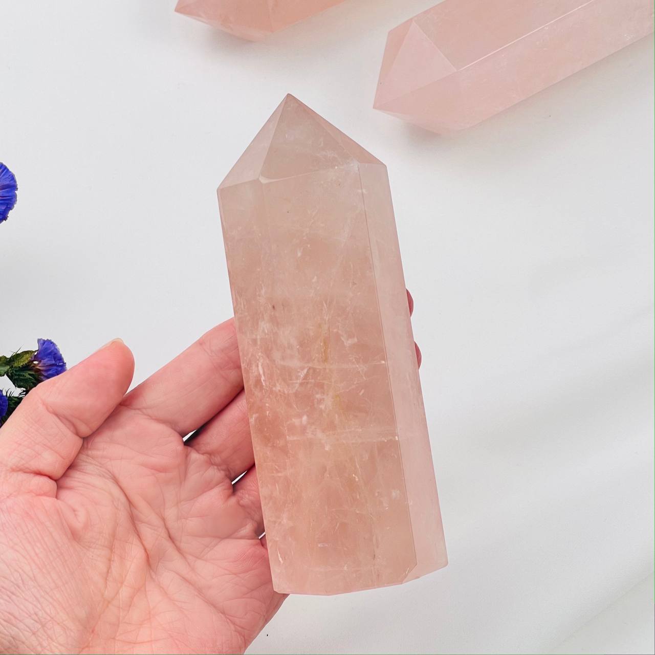 Радуга Самоцветов Кристалл из Розового кварца