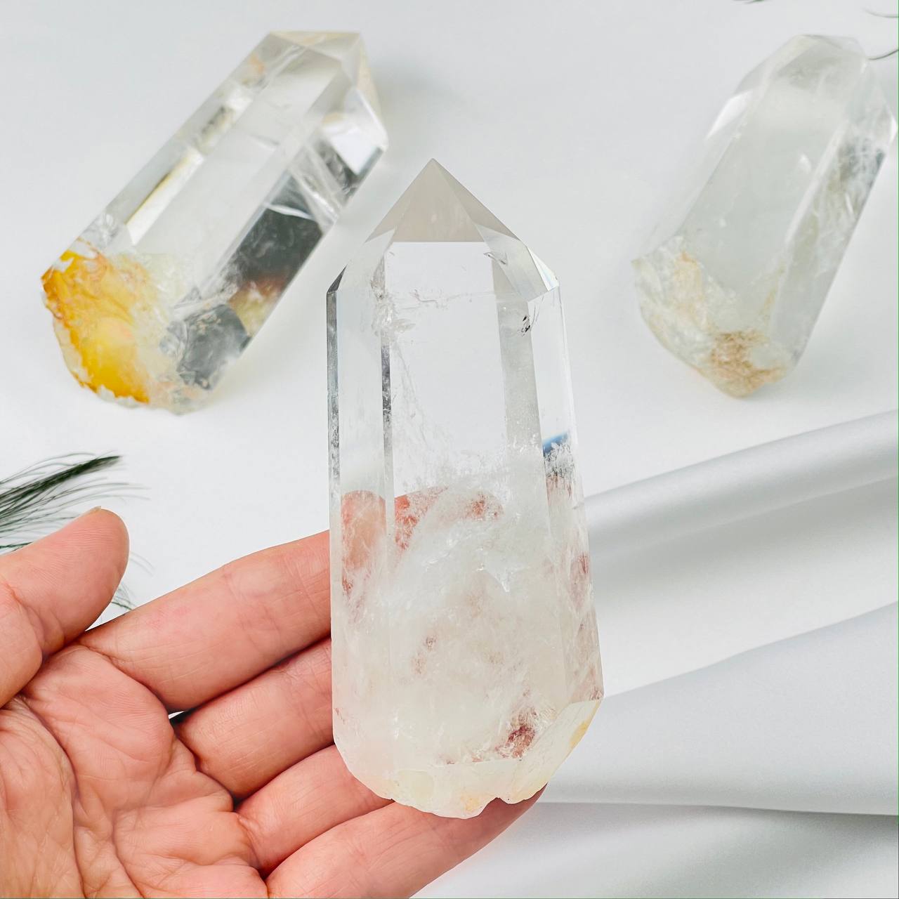 Радуга Самоцветов Природный кристалл Горного Хрусталя