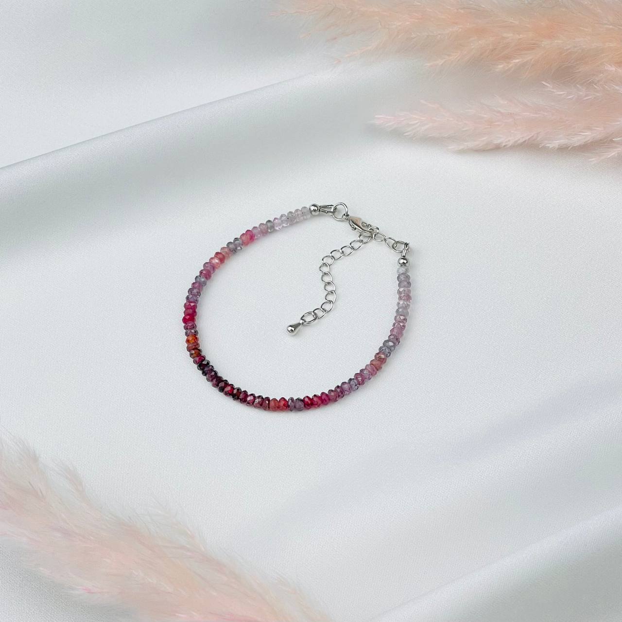 Радуга Самоцветов Браслет из Шпинели (градиент)