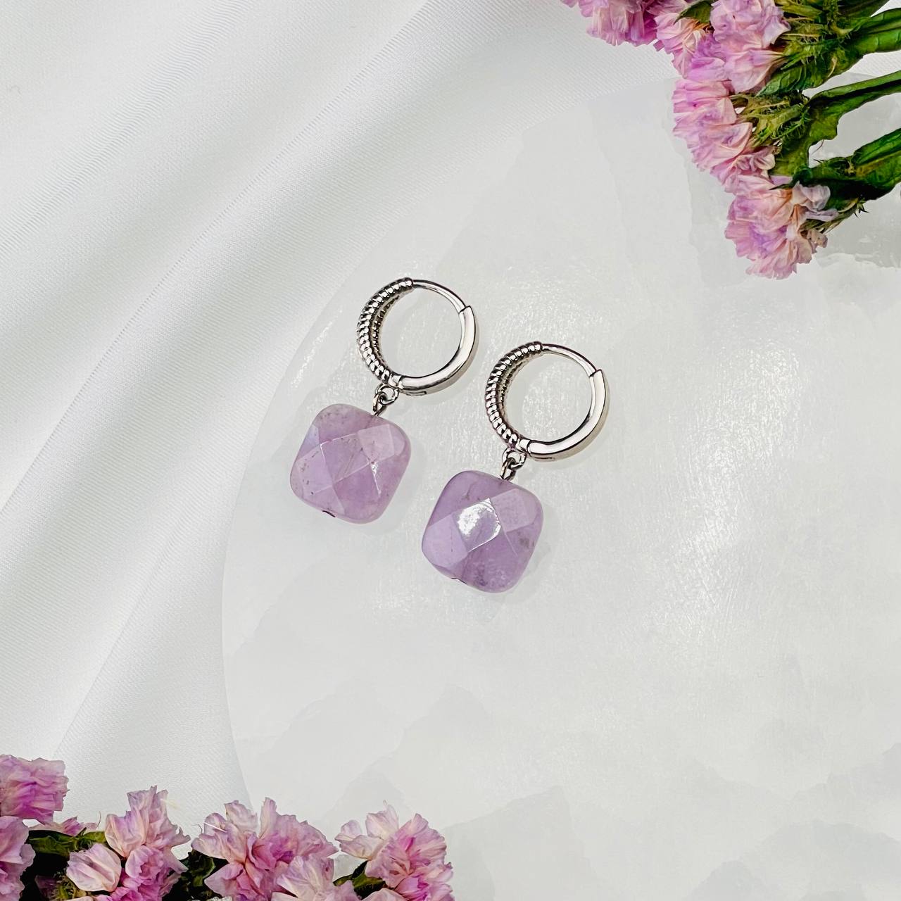 Радуга Самоцветов Серьги из лавандового Аметиста