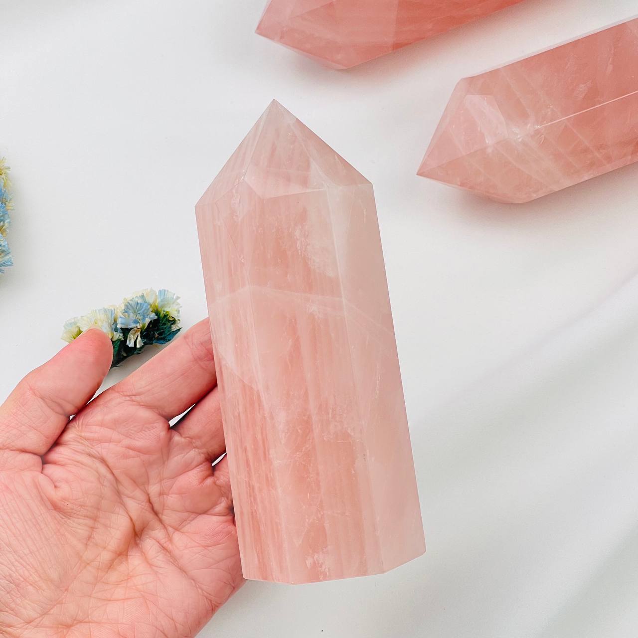 Радуга Самоцветов Кристалл из Розового кварца