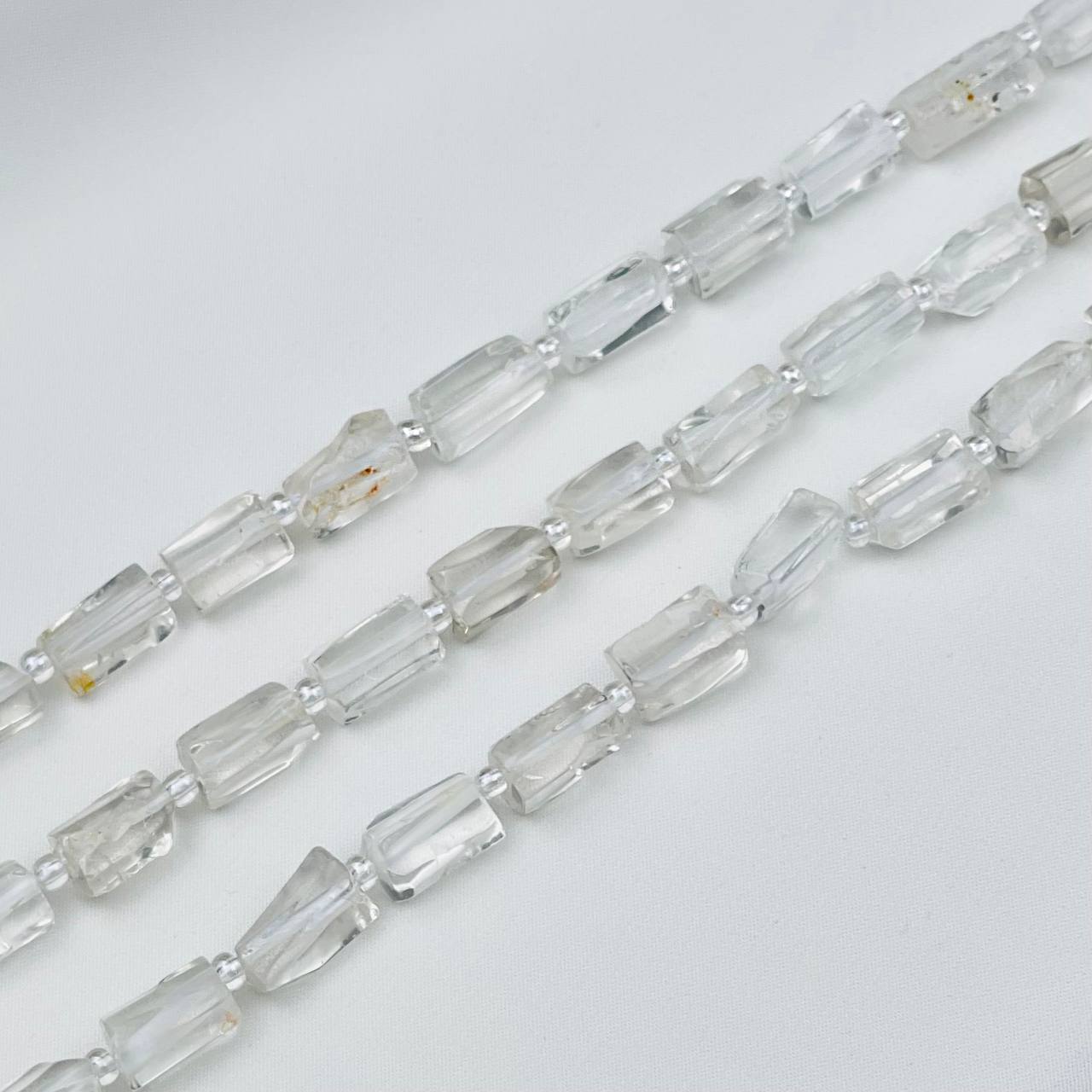 Радуга Самоцветов Бусины для украшений из Горного Хрусталя