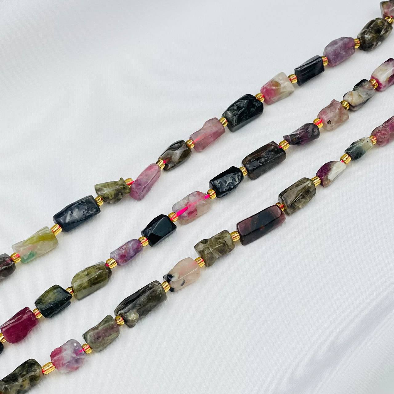 Радуга Самоцветов Бусины для украшений из Турмалина
