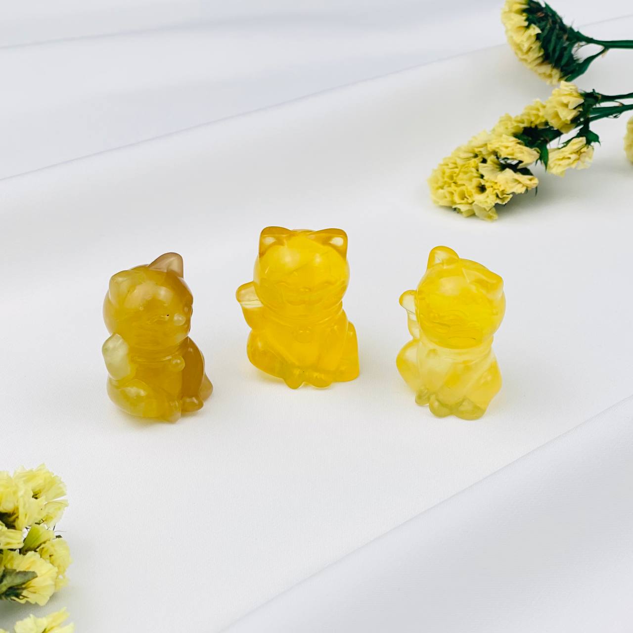 Радуга Самоцветов Фигурка Манэки-нэко (Кот удачи) из Флюорита