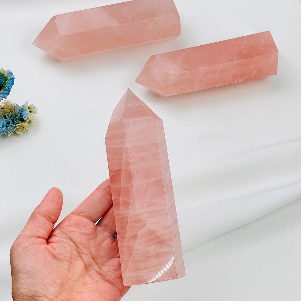 Радуга Самоцветов Кристалл из Розового кварца