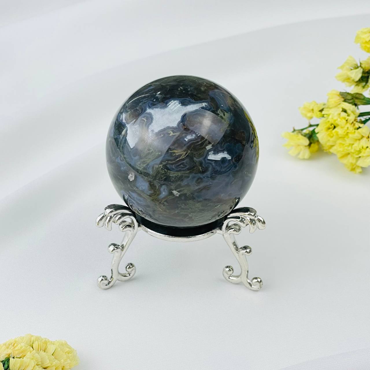 Радуга Самоцветов Шар из Мохового агата