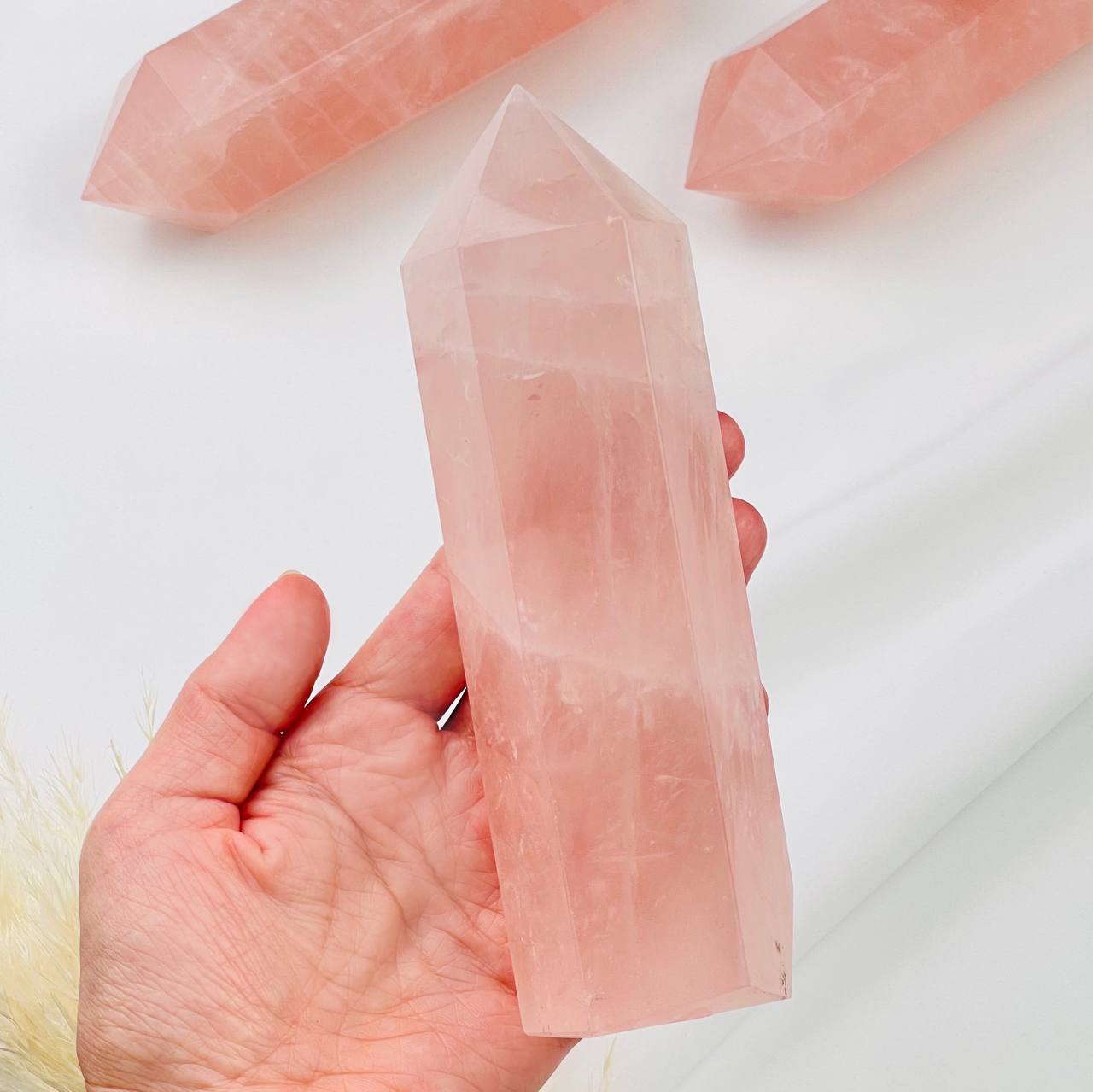 Радуга Самоцветов Кристалл из Розового кварца