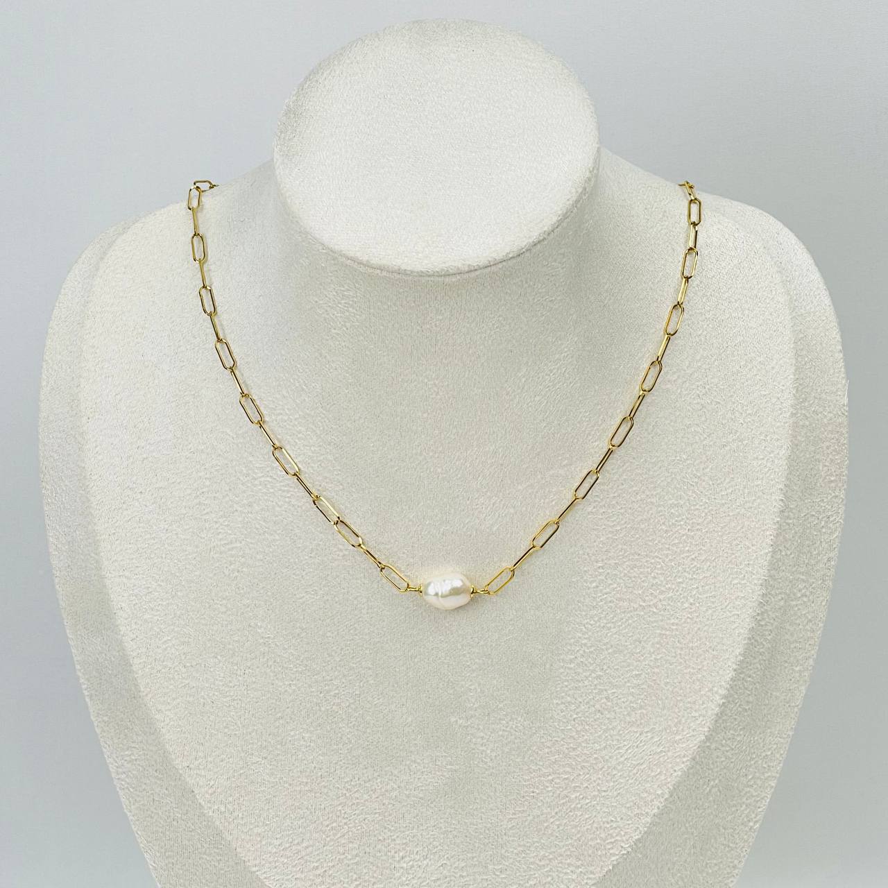 Радуга Самоцветов Кулон на цепочке из Жемчуга