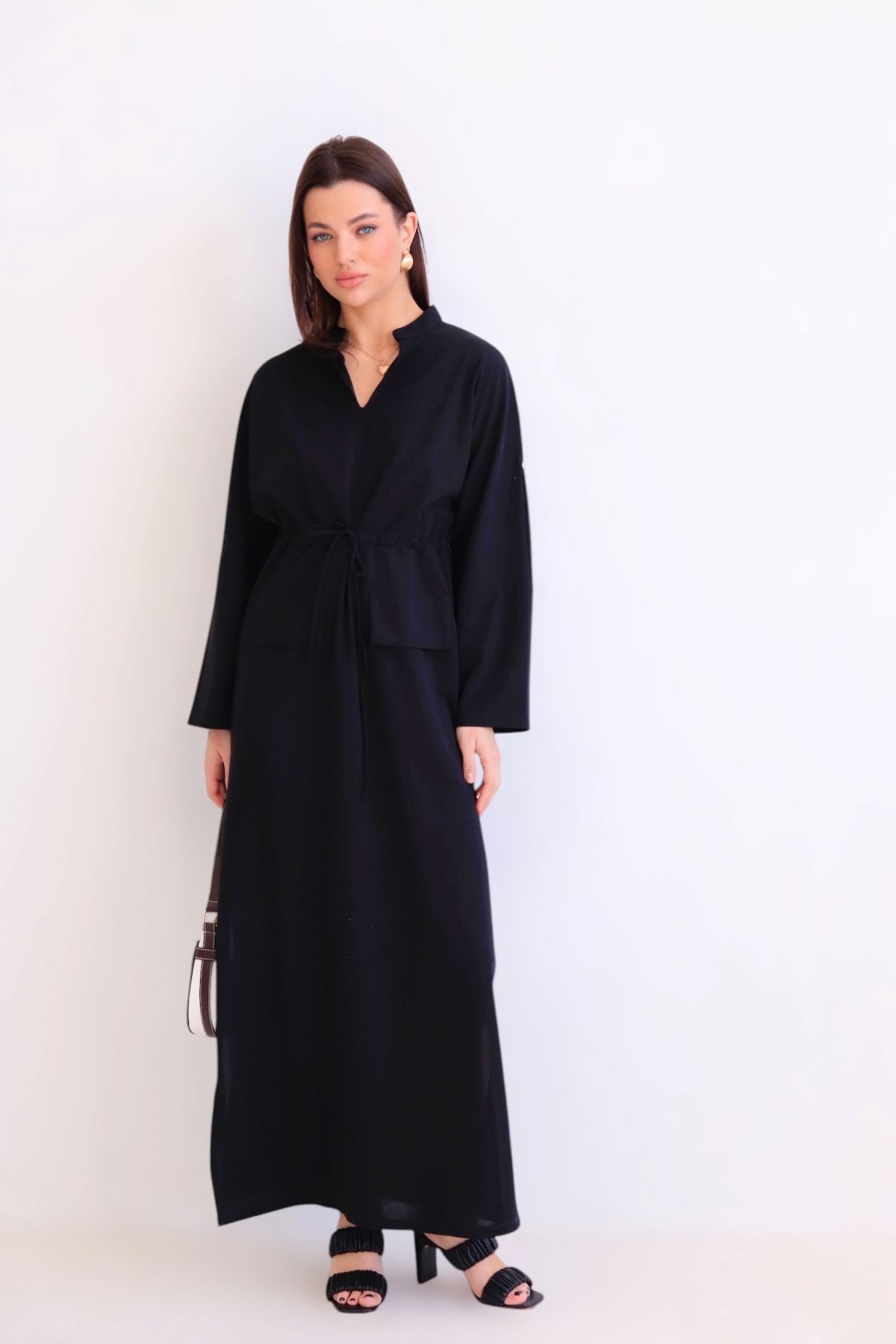 16207 Платье на кулиске чёрное