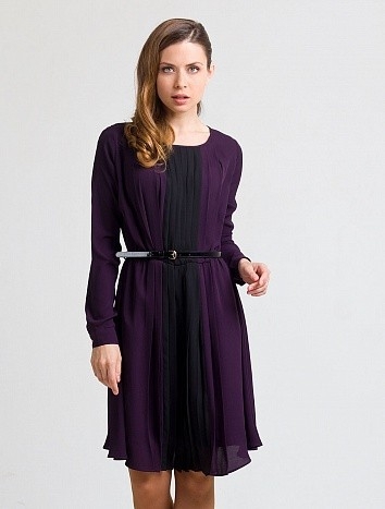 Платье фиолетовое-черное