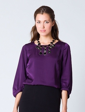 Блузка темно-фиолетовая
