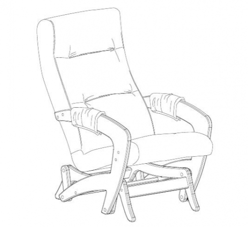 Кресло гляйдер Мод.4.8 (Or.per_lam-12.0 Вен_ге) Тем_но-ко_рич_невый