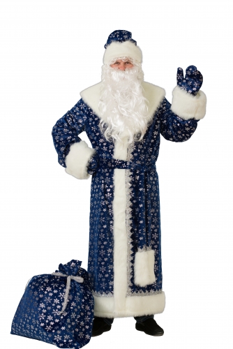 Дед Мороз плюш синий