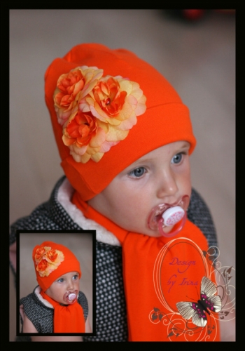 Оранжевая шапочка Камелия