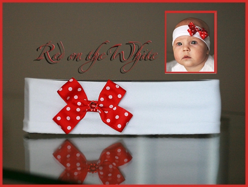 Red on the white