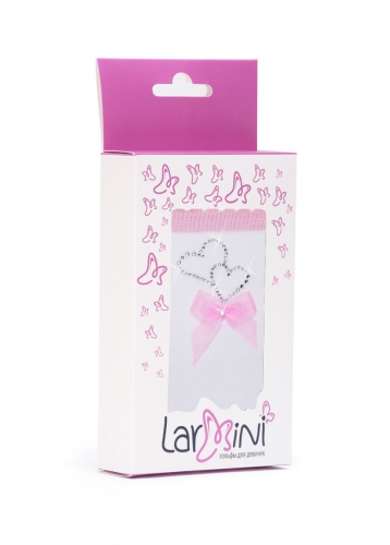 LARMINI Гольфы LR-G-166997-B-SO-S, цвет белый/розовый