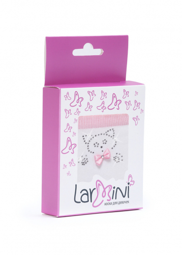 LARMINI Носки LR-S-162962-B-2BS-S, цвет белый/розовый