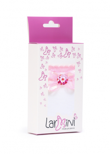 LARMINI Гольфы LR-G-B-B3O, цвет белый/розовый