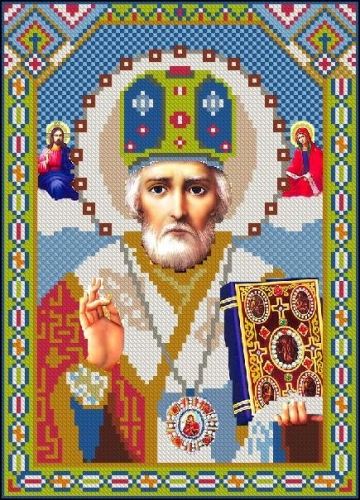 3147 Икона Святого Николая. Алмазная мозаика