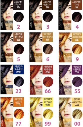 Краска для волос на фруктовой основе Fruits Wax Pearl Hair Color 60мл*60гр