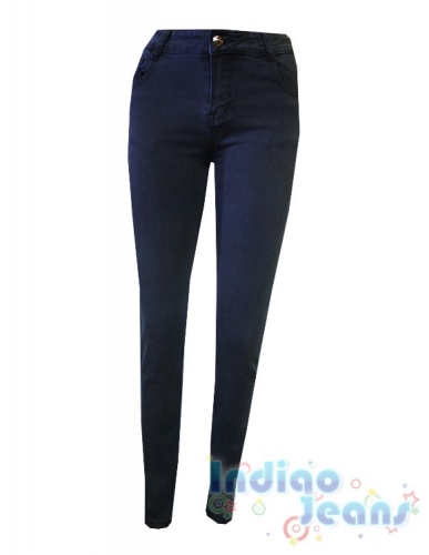Стильные черно-серые джинсы с высокой посадкой,  для девочек