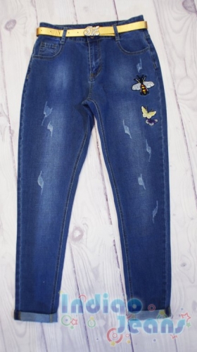 Стильные джинсы-бойфренды для девочек