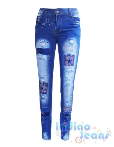  1320 р.Рваные джинсы модной варки