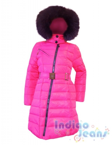Яркое зимнее пальто для девочек