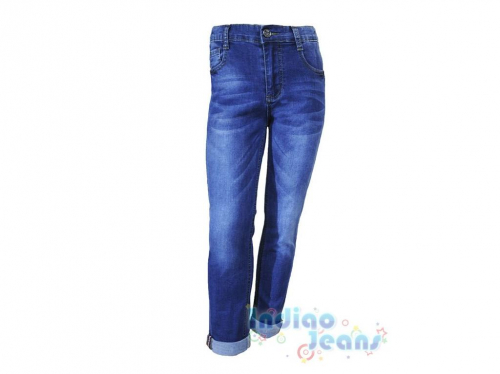 Стильные джинсы с отворотами, для мальчиков, арт. М14121