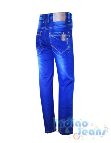 Синие джинсы-стрейч для мальчиков
