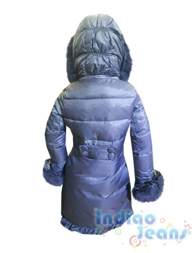 Интересное зимнее пальто Top Klaer с натуральной меховой опушкой