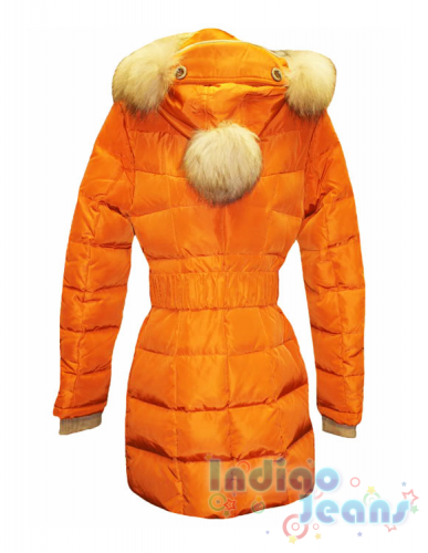 Модное пальто для девочек Ievin Fоrce, с оригинальной меховой опушкой