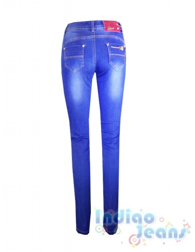  1353 р.Плотнооблегающие джинсы-стрейч для девочек