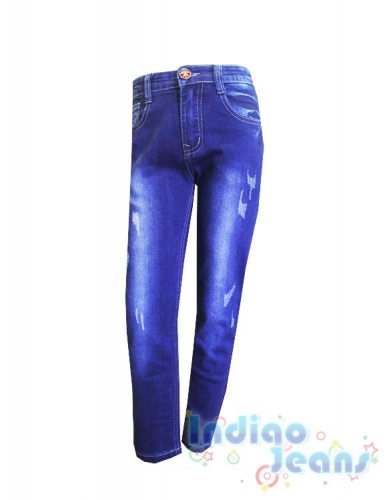 Синие джинсы-стрейч для мальчиков