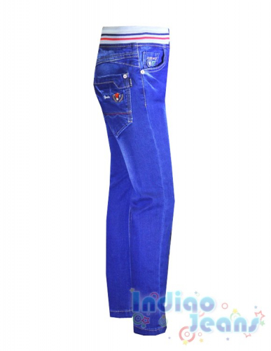 1210 р. Стильные джинсы на резинке, для мальчиков