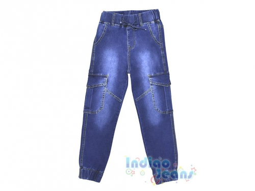 Модные джинсы-джоггеры с карманами , для мальчиков, арт. М14163