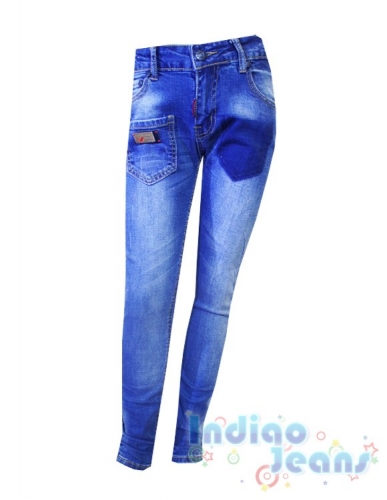 Интересные джинсы для девочек, ремень в комплекте