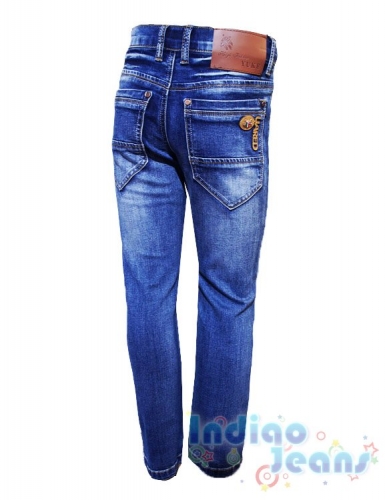 Потертые джинсы-стрейч для мальчиков