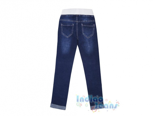  Стильные джинсы на мягкой резинке, для девочек, арт. i34801