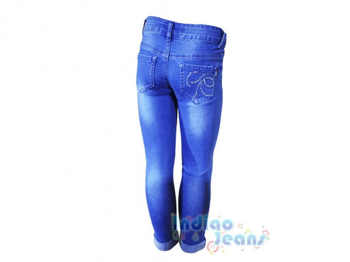  Облегченные зауженные джинсы для девочек, арт. I33662