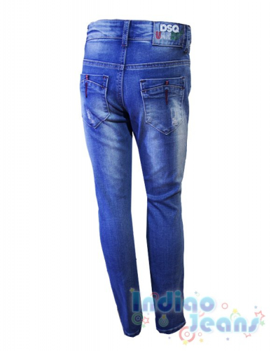 Стильные зауженные джинсы модной варки для мальчиков