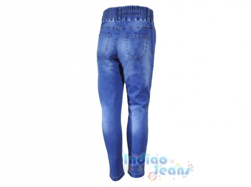 Стильные джинсы-момы с жемчугом, для девочек, арт. I34541