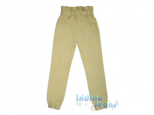Стильные хлопковые брюки-джоггеры, для девочек для , арт. I34730